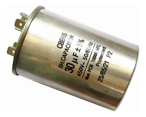 Motor Run 30uf 450vac 50 / 60hz Metalizado
