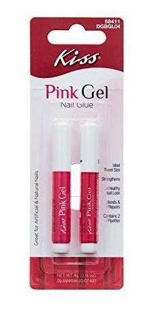 Pegamentos Para Uñas - Kiss Pink Gel Nail Glue (1 Paquete)