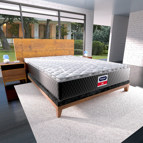 Colchón King Size Atlas Sooner + Protector + Almohada