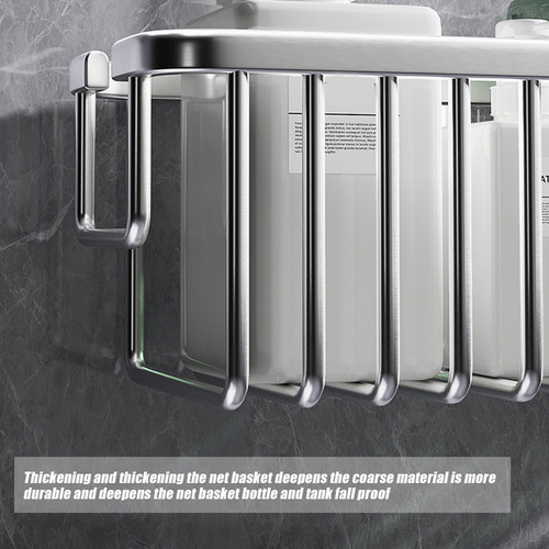 Ch Estante De Baño De Aluminio Sin Taladrar, Estante De