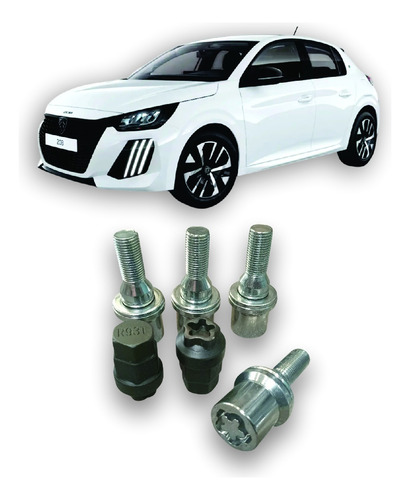Antirrobo Bulones Seguridad Peugeot 207 208 308 C3 C4