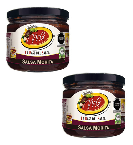 2pack Salsa Morita Artesanal Gourmet 100% Natural Aderezo Mg