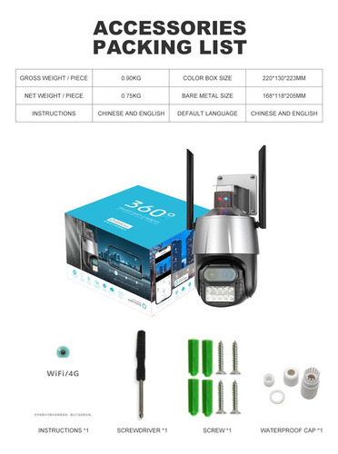 Cámara Ip Seguridad Wifi Doble Lente 4k De 8 Mp Y Zoom De 8x
