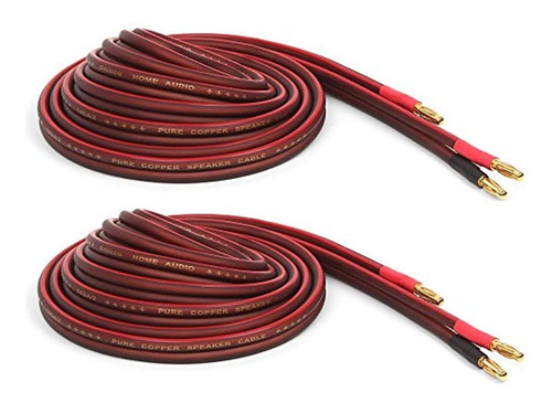 Micca Pure Copper Speaker Wire Con Tapones Banana Plateados 