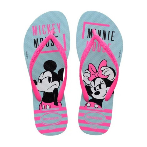Ojotas Havaianas Originales Infantil Minnie Y Mickey Disney