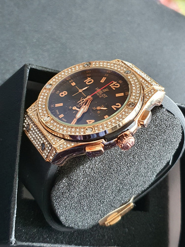 Reloj Hublot Automático Iced Out Cristales Rep 2a (Usado)