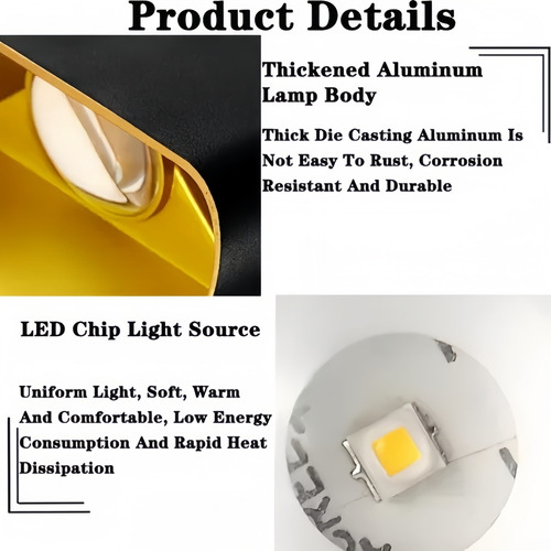 Lámpara De Pared Led Moderna 6w Impermeable Exterior/interio