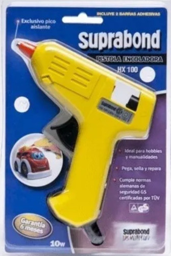 Imagen 3 de 5 de Suprabond Pistola Hx100 10 W + Barra Adhesiva Fina Ut 500 Gr