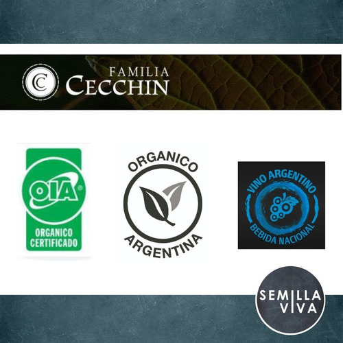 Imagen 4 de 10 de Vino Orgánico Malbec Roble Familia Cecchin 6 X 750 Cc