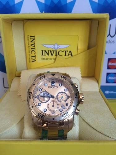 Invicta Original Men 0074 Pro Diver Analog Swiss Quartz 18k