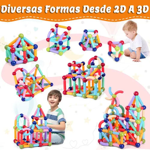 68 Bloques Juego De Bloques Magnéticos Regalo Para Niños