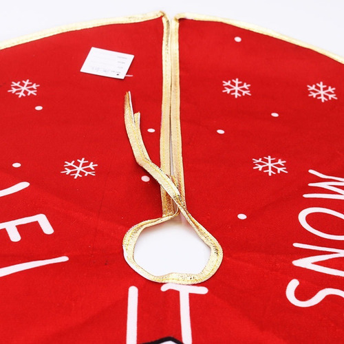 Alfombra roja de Papá Noel con forma de árbol de Navidad, 80 cm