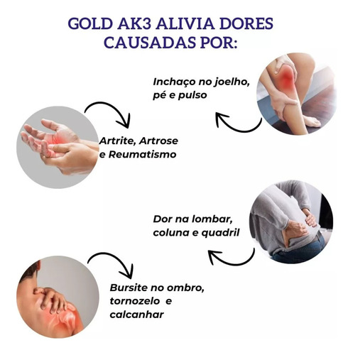 8 Frascos Gold Ak3 - Suplemento Alimentar Original