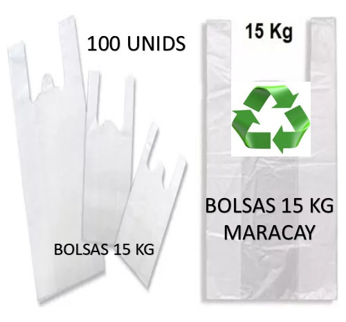 Bolsas Tipo Camiseta Con Asa 15 Kg Blancas Maracay Resistent