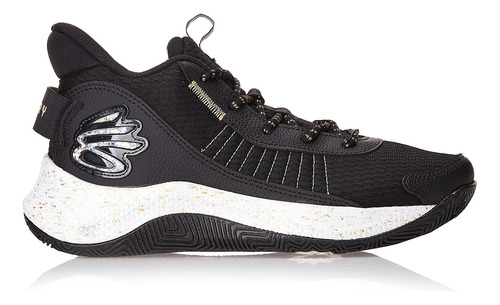 Tênis Under Armour Curry 3Z7 color black/white/gold - adulto 39 BR