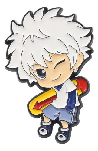 Pin Killua Zoldyck Skate Hunter X Hunter Metálico Soft Pins