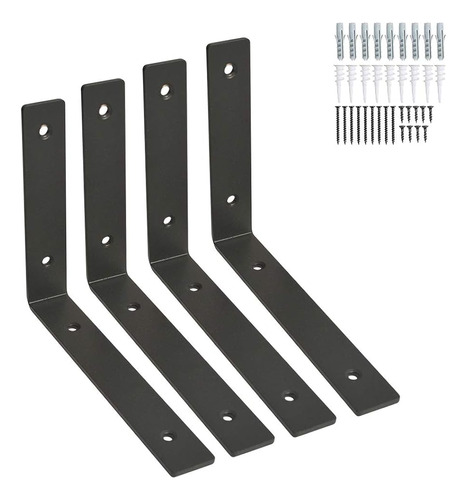 Abrazadera De Esquina En  L  4 Piezas De Soportes De Estante