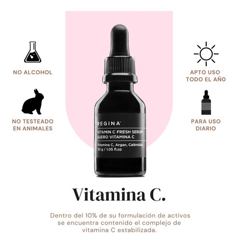 Set Antiedad Regina Serum Vitamina C & Hialuronico