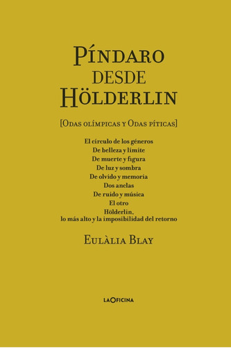 Libro Pã­ndaro Desde Hã¶lderlin