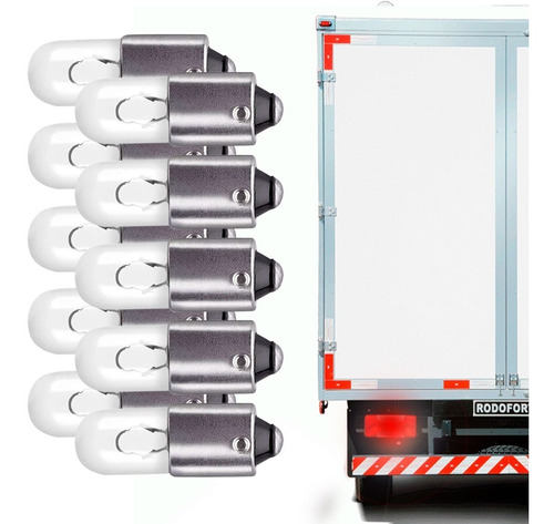 10 Lâmpada Caminhão Traseira T4w 24v Ba9s Sinalização
