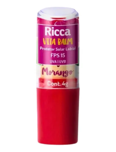 comprar Protetor Solar Labial Uva Uvb Ricca Fps15 Morango Display