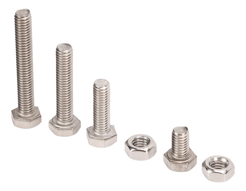 Tornillo Hexagonal De Acero Inoxidable, 80 Unidades, Juego M