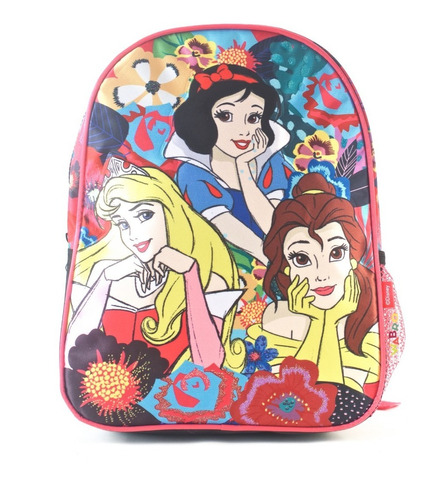 Mochila De Espalda Princesas Con Lic. Original 12'' 81263