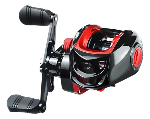 Carretilha De Pesca 7.2:1/5 Rolamentos 10kg Direito Vermelho