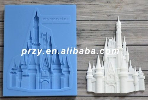 Molde Silicón Fondant/ Pasta/ Resina/ Castillo Disney 