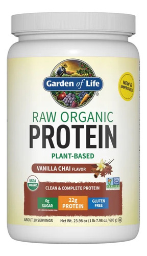 Garden Of Life Poteína Orgánica 680 Gr Vainilla Chai Vegana