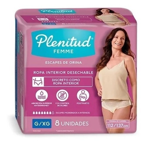 Plenitud Femme Pants Bombachas Gde/xg X8 (pack X4)