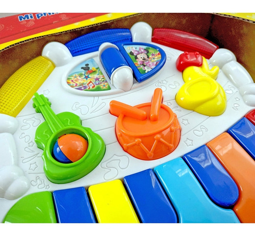 Imagen 2 de 5 de Piano Órgano Musical Disney Mickey Luz Tambor Guitarra