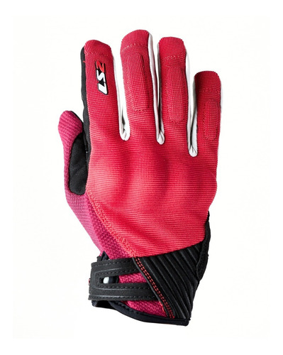 Guante Ls2 Dart 2 Rojo Gris Mujer Talle: L Centro Motos