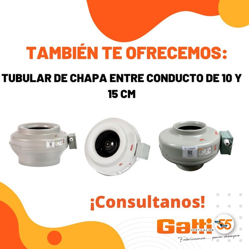 Imagen 7 de 8 de Extractor De Aire Entre Conducto Chapa 10 (25 Cm) Gatti Ventilacion