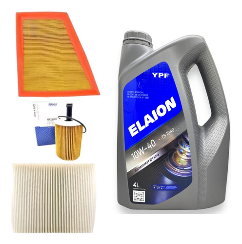 Kit 3 Filtros + 4l Aceite Elaion F30 Vw Suran Fox 1.9 Sdi