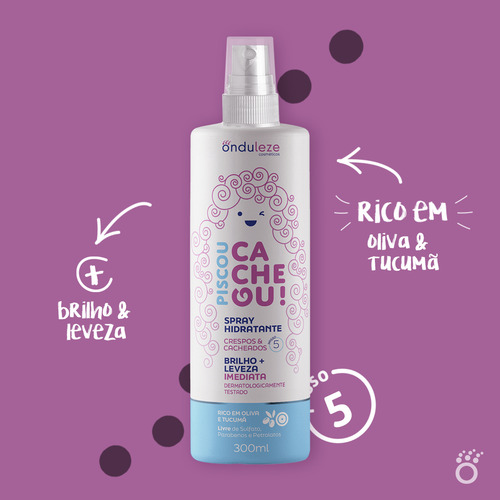 Spray Hidratante Onduleze Cosméticos Piscou Cacheou 300ml