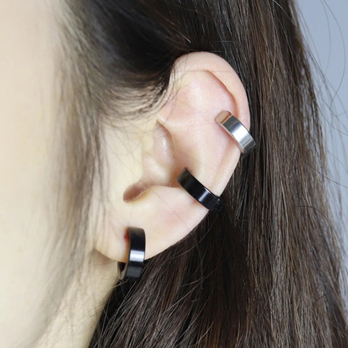30 Piezas Aretes Falsos Piercing Hombre Imán Acero Cruz