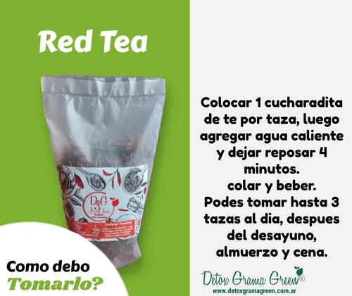 Té Rojo En Hebras Elimina Grasa + Te Plan 30 Dias Adelgaza