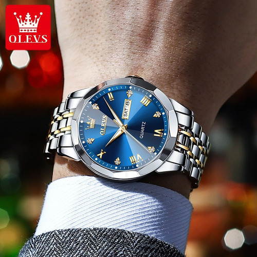 Reloj Analógico De Cuarzo Impermeable Para Hombre Olevs 9931