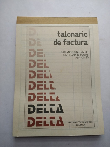 Talonarios De Facturas Sencillas De 80 Hojas