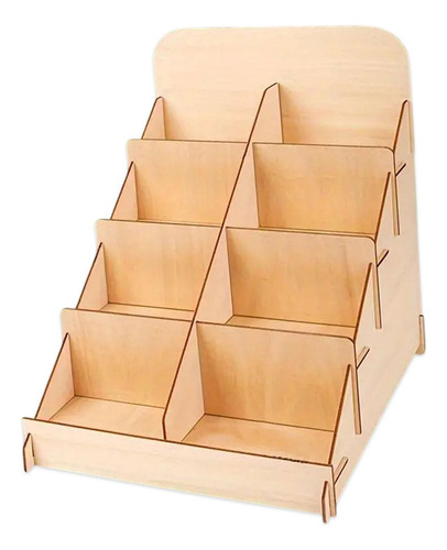 Soporte De Exhibición De Madera De Las Tarjetas De