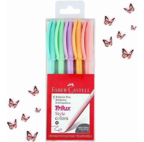 Imagen 1 de 2 de Esferos Color Pastel Faber Castell