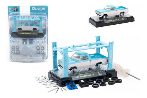 1978 Dodge Adventurer 150 Azul Con Blanco 1:64 M2 Machines