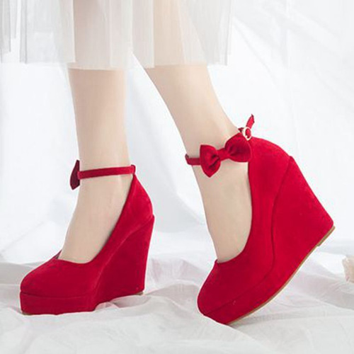 R Zapatos De Tacón Alto De Terciopelo, Zapatos Redondos