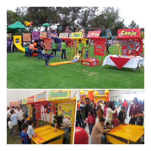 Puestos Mini Feria Kermes Juegos Infantiles Toro Mecanico