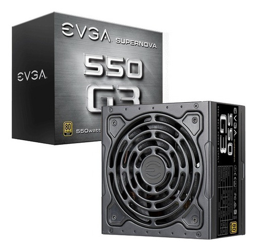 Fuente Pc Evga Supernova 550w G3 80 Plus Gold, totalmente modular, cor preta