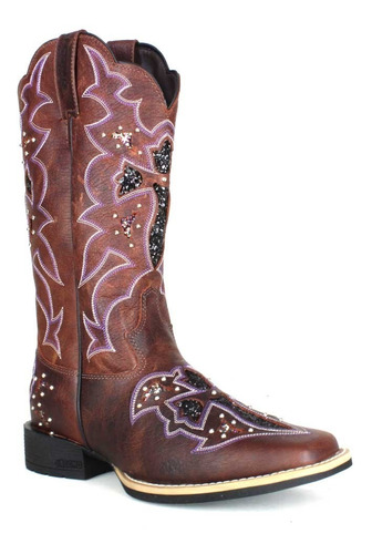 Bota Country Feminina Jacomo Glitter Cruz 4801/uf