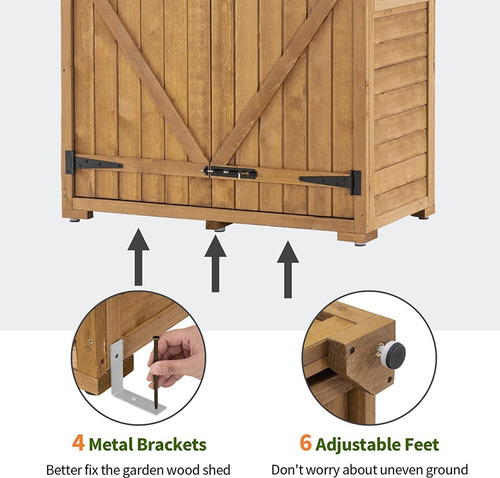 Cobertizo D/almacenamiento De Madera; Diseño Rústico, Mcombo