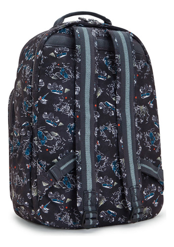 Kipling Mochila Seoul Lap Grande Nueva 100% Original Jungle Fun Race Estampada