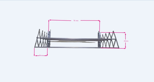 Tendedero Plegable De Pared Para Ropa ( 77 Cms)